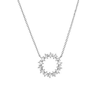 AGAIN Jewelry Trblietavý strieborný náhrdelník so zirkónmi AJNA0022