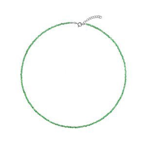 AGAIN Jewelry Korálkový náhrdelník zo smaragdu AJKNA006