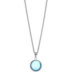 Bering Slušivý oceľový náhrdelník s modrým kryštálom Artic Symphony 430-18-450