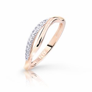 Cutie Diamonds Luxusný prsteň z ružového zlata s briliantmi Z8054-10-X-4-D 48 mm