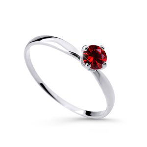 Cutie Diamonds Pôvabný prsteň z bieleho zlata s rubínom DZ6726-2365-RU-X-2 49 mm