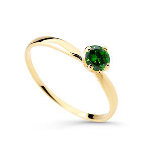 Cutie Diamonds Pôvabný prsteň zo žltého zlata so smaragdom DZ6726-2365-SM-X-1 48 mm