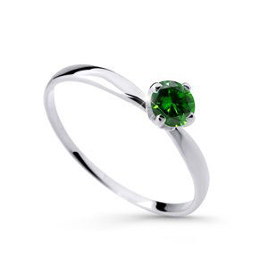 Cutie Diamonds Pôvabný prsteň z bieleho zlata so smaragdom DZ6726-2365-SM-X-2 64 mm