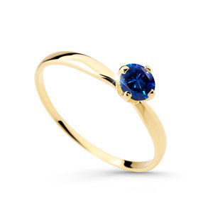 Cutie Diamonds Pôvabný prsteň zo žltého zlata so zafírom DZ6726-2365-SF-X-1 51 mm