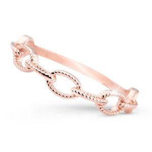 Cutie Jewellery Moderný prsteň z ružového zlata Z5029-X-4 52 mm