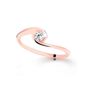 Cutie Jewellery Zásnubný prsteň z ružového zlata so zirkónom Z6134-1793-X-4 56 mm