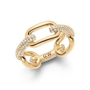 Daniel Wellington Luxusný pozlátený prsteň Crystal Link DW0040059 50 mm