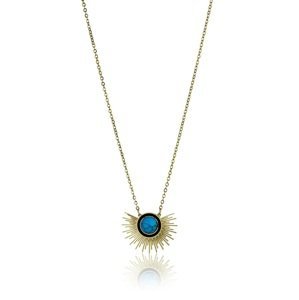 Emily Westwood Prepracovaný pozlátený náhrdelník s tyrkysom EWN23037G