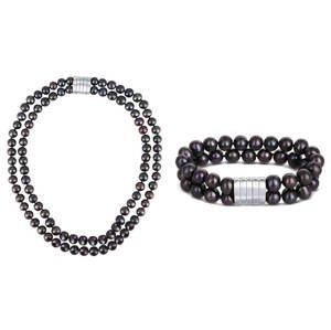 JwL Luxury Pearls Zvýhodnená perlová súprava šperkov JL0599 a JL0657 (náramok, náhrdelník)
