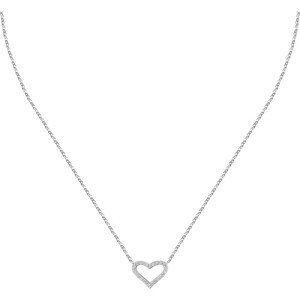 La Petite Story Romantický strieborný náhrdelník so srdiečkom Silver LPS10AWV13
