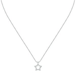 La Petite Story Slušivý strieborný náhrdelník s hviezdičkou Silver LPS10AWV14