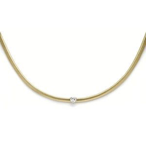 Liu Jo Pôvabný pozlátený náhrdelník so srdiečkom Choker LJ2239
