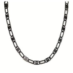 Liu Jo Výrazný čierny náhrdelník z ocele Fashion LJ2230