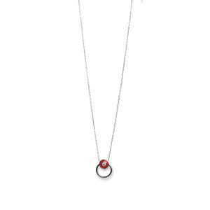 Oliver Weber Štýlový strieborný náhrdelník Apricus 61290 RED (retiazka, prívesok)