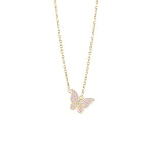 Preciosa Pôvabný pozlátený náhrdelník s kubickými zirkónmi Candy Floss 5400Y69