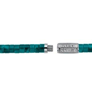 Rebel&Rose Korálkový náhrdelník pre mužov Slices Turquoise RR-NL042-S-55