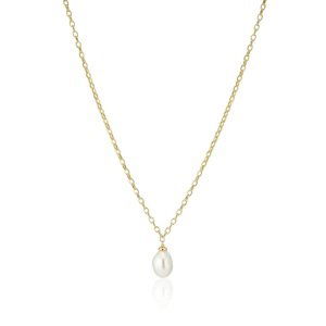 Sif Jakobs Elegantný pozlátený náhrdelník s barokovou perlou Padua SJ-N2455-P-YG