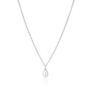Sif Jakobs Elegantný strieborný náhrdelník s barokovou perlou Padua SJ-N2455-P
