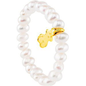Tous Univerzálny prsteň s perlami a zlatým medvedíkom Tous Pearls 1004042512