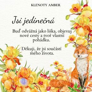 Klenoty Amber Darčeková karta s venovaním úprava: jsi jedinečná