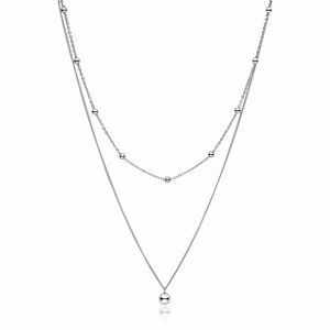 Klenoty Amber Strieborný guľôčkový náhrdelník