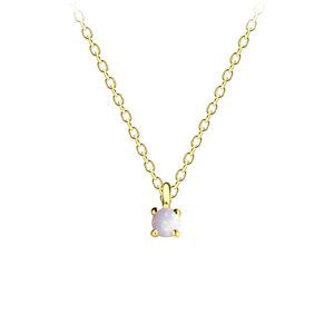 Klenoty Amber Pozlátený náhrdelník s opálom Minimal