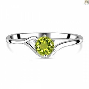 Klenoty Amber Luxusný strieborný prsteň s peridotom Special Moment Veľkosť: 57