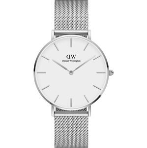 Daniel Wellington Analógové hodinky 'Petite Sterling S White'  strieborná