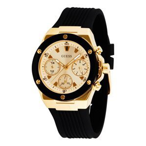 GUESS Analógové hodinky 'Athena'  zlatá / čierna