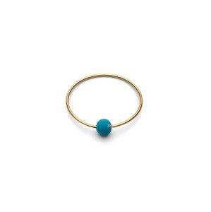 Jukserei Prsteň 'Birthstone December - Turquoise'  modrá / zlatá