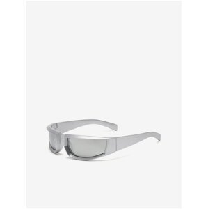 Biele unisex športové slnečné okuliare VeyRey Steampunk Istephiel