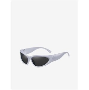Biele unisex slnečné okuliare VeyRey Steampunk Telos
