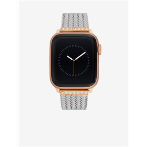 Remienok pre hodinky Apple Watch s kryštálmi v striebornej farbe Anne Klein