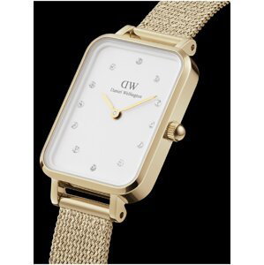 Dámske hodinky v zlatej farbe Daniel Wellington Quadro Lumine
