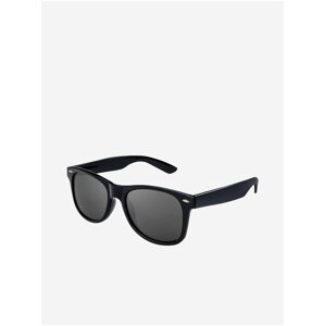 VeyRey Slnečné okuliare Polarizačné lesklé Nerd čierne s čiernymi sklami
