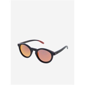 VeyRey Slnečné okuliare drevené polarizačné oválne Hornbeam červené sklá
