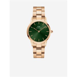 Dámske hodinky v ružovozlatej farbe Daniel Wellington Iconic Emerald