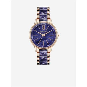 Dámske hodinky v modro-zlatej farbe Anne Klein