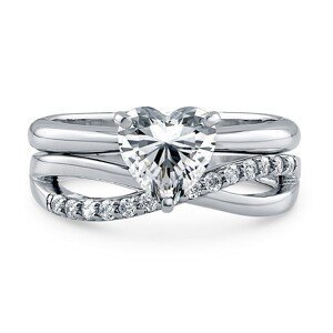 OLIVIE Strieborný prsteň pre zamilovaných 2176 Veľkosť prsteňov: 8 (EÚ: 57 – 58) Ag 925; ≤4,3 g.