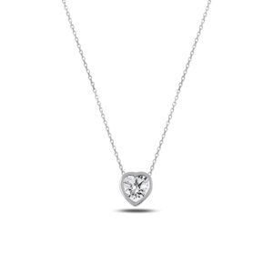 OLIVIE Strieborný náhrdelník ZIRKÓNOVÉ SRDCE 2323 Ag 925; ≤1,5 g.