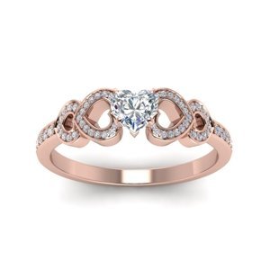 OLIVIE Strieborný prsteň SRDCE ROSE 4227 Veľkosť prsteňov: 6 (EÚ: 51 – 53) Ag 925; ≤2 g.