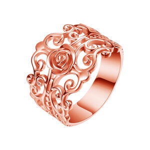 OLIVIE FILIGRÁN strieborný prsteň 4300 Veľkosť prsteňov: 10 (EÚ: 62-64), Farba: Ružová Ag 925; ≤3,4 g.