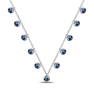 OLIVIE Strieborný náhrdelník MODRÉ Z NEBA 4784 Ag 925; ≤4,5 g.