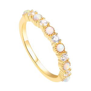 OLIVIE Luxusný strieborný prsteň GOLD 4824 Veľkosť prsteňov: 6 (EÚ: 51 – 53) Ag 925; ≤1,3 g.