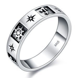 OLIVIE Strieborný prsteň KOTVA & KORMIDLO 5884 Veľkosť prsteňov: 9 (EÚ: 59 – 61) Ag 925; ≤2,9 g.