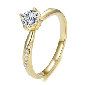 OLIVIE Strieborný zásnubný prsteň MAGIC GOLD 7168 Veľkosť prsteňov: 10 (EÚ: 62-64) Ag 925; ≤2 g.