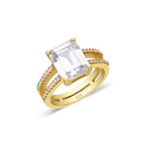 OLIVIE Strieborný luxusný prsteň GOLD 7227 Veľkosť prsteňov: 8 (EÚ: 57 – 58) Ag 925; ≤4,4 g.