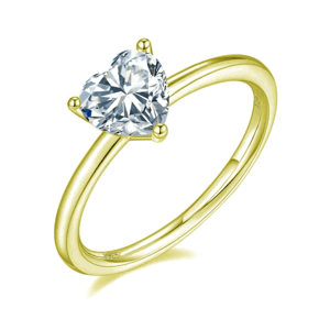 OLIVIE Strieborný prsteň SRDIEČKO GOLD 7403 Veľkosť prsteňov: 5 (EÚ: 49 – 50) Ag 925; ≤0,8 g.