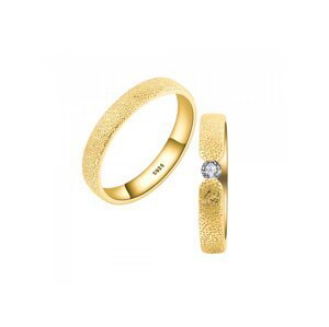 OLIVIE Snubný strieborný prsteň DUET GOLD 7477 Veľkosť prsteňov: 11 (EÚ: 65-67), Pohlavie: Pánske Ag 925; ≤2,5 g.