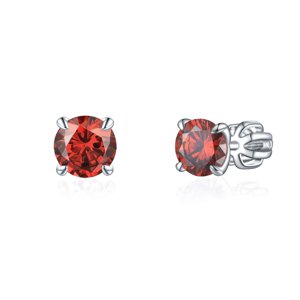 OLIVIE Strieborné 6mm náušnice PIPPI RED 8363 Ag 925; ≤1,6 g.